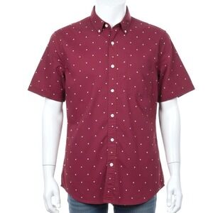 American Eagle Red Diamond Short Sleeve Shirt Mens Large Stylish Cool Casual